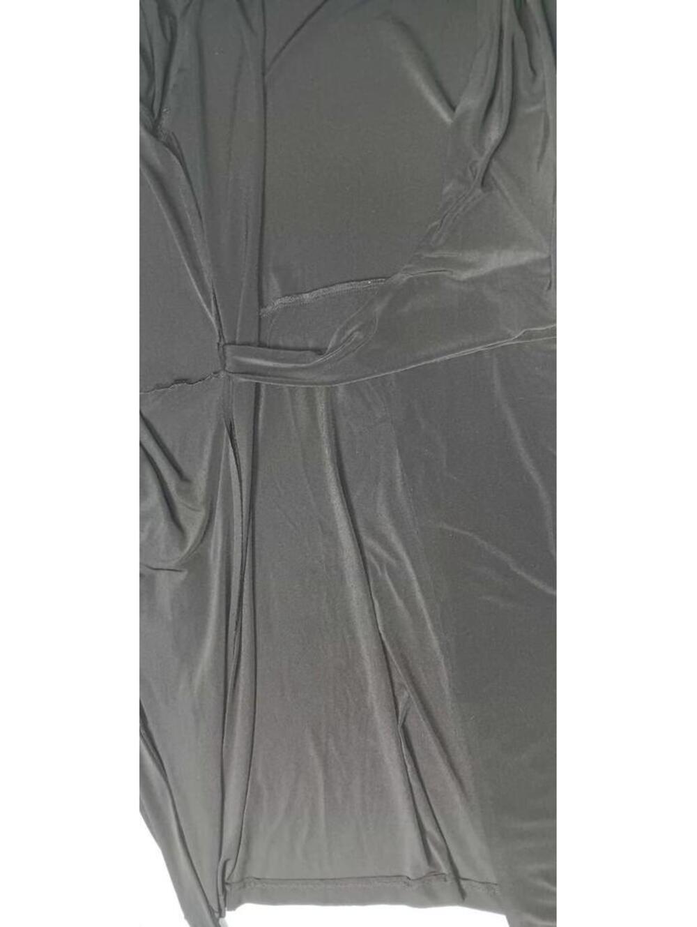 Norma Kamali Wrap Dress Womens Size XXL Black Vneck Short Sleeve Stretch... - Picture 14 of 15